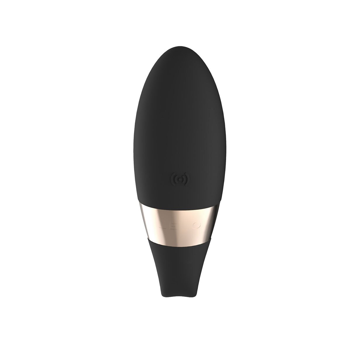 Angled view of the Black LELO vibrator designed for intimate use