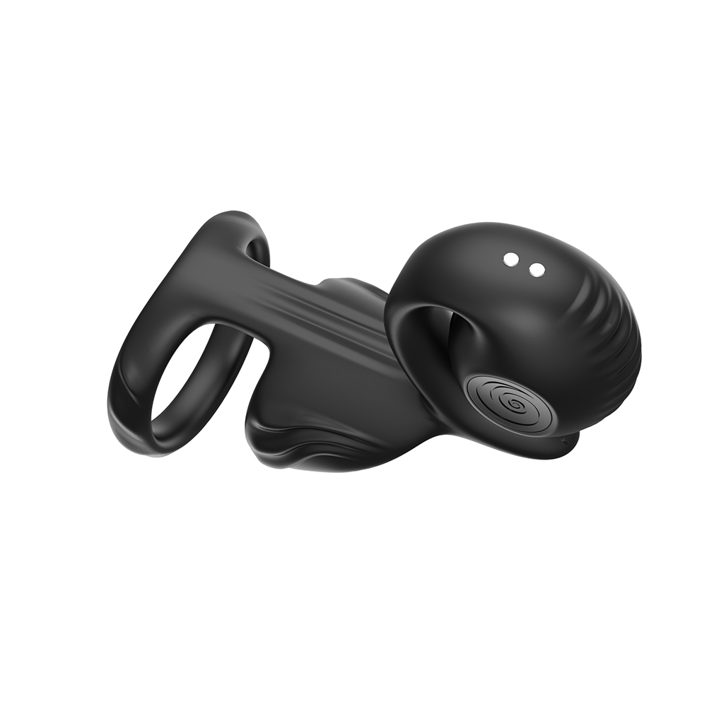 Angled view of the Black Snail Vibe vibrator designed for intimate use