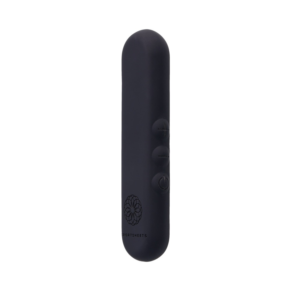 Product image of the Black Sportsheets vibrator on clean background