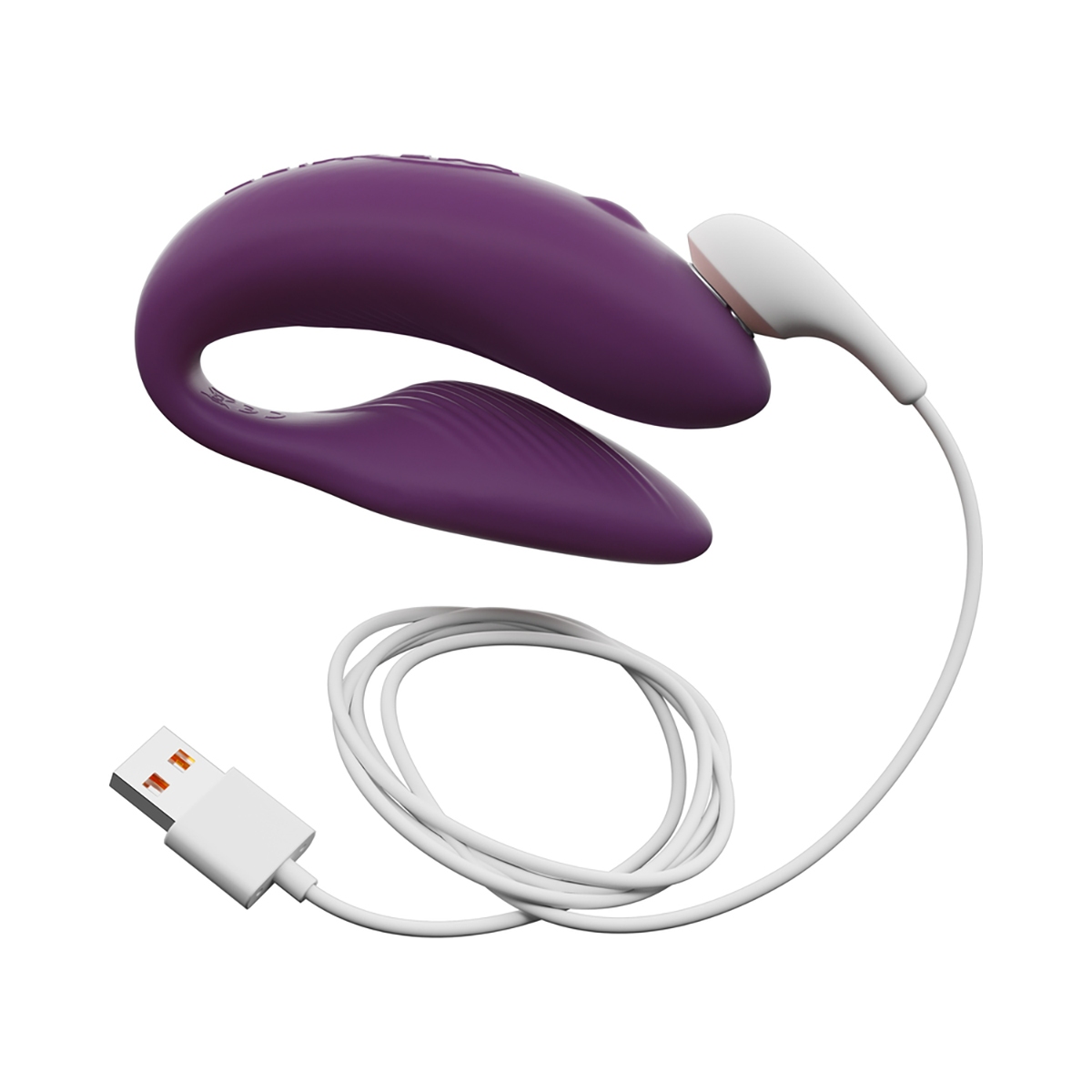 Angled view of the Purple We-Vibe vibrator designed for intimate use