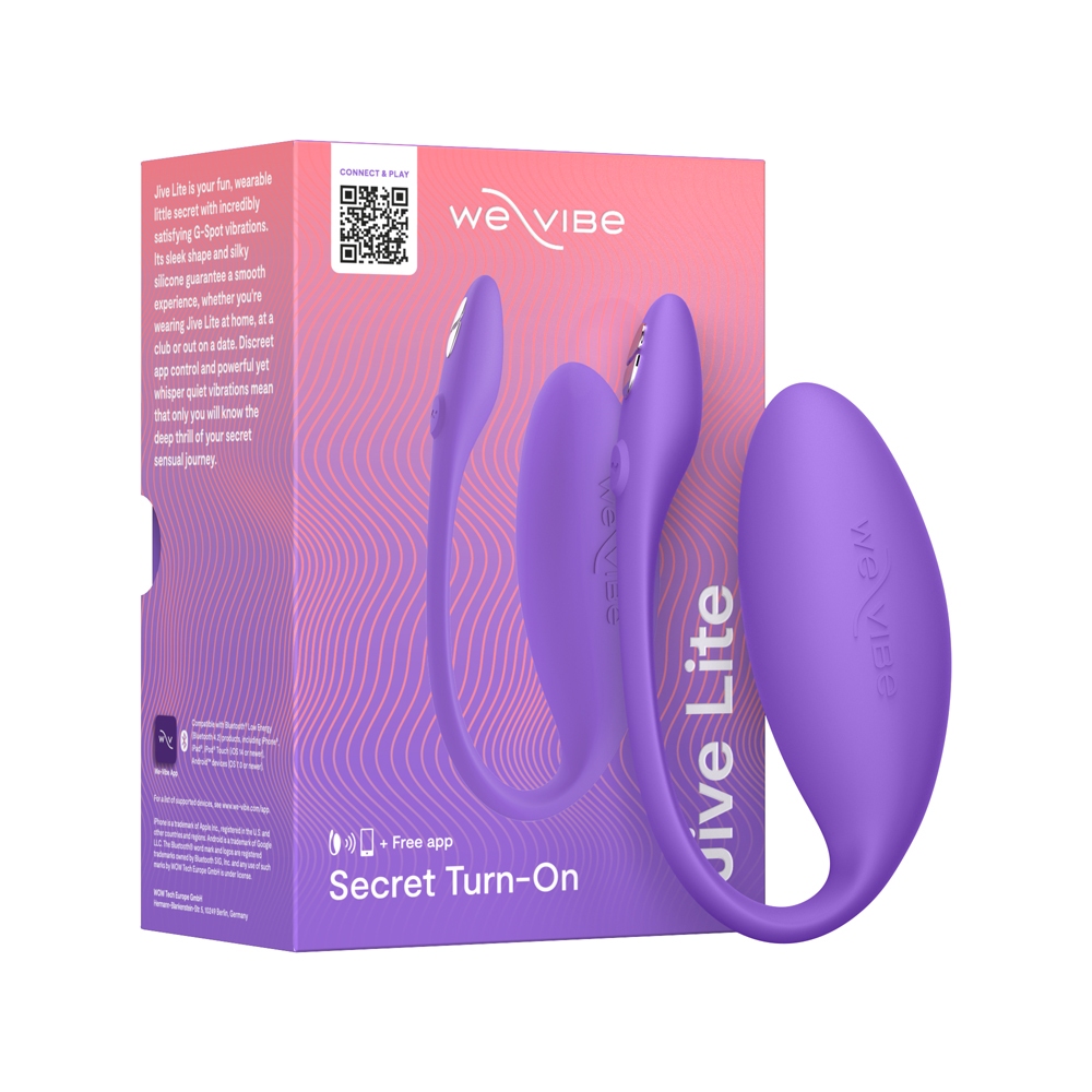 Purple We-Vibe vibrator positioned upright for display