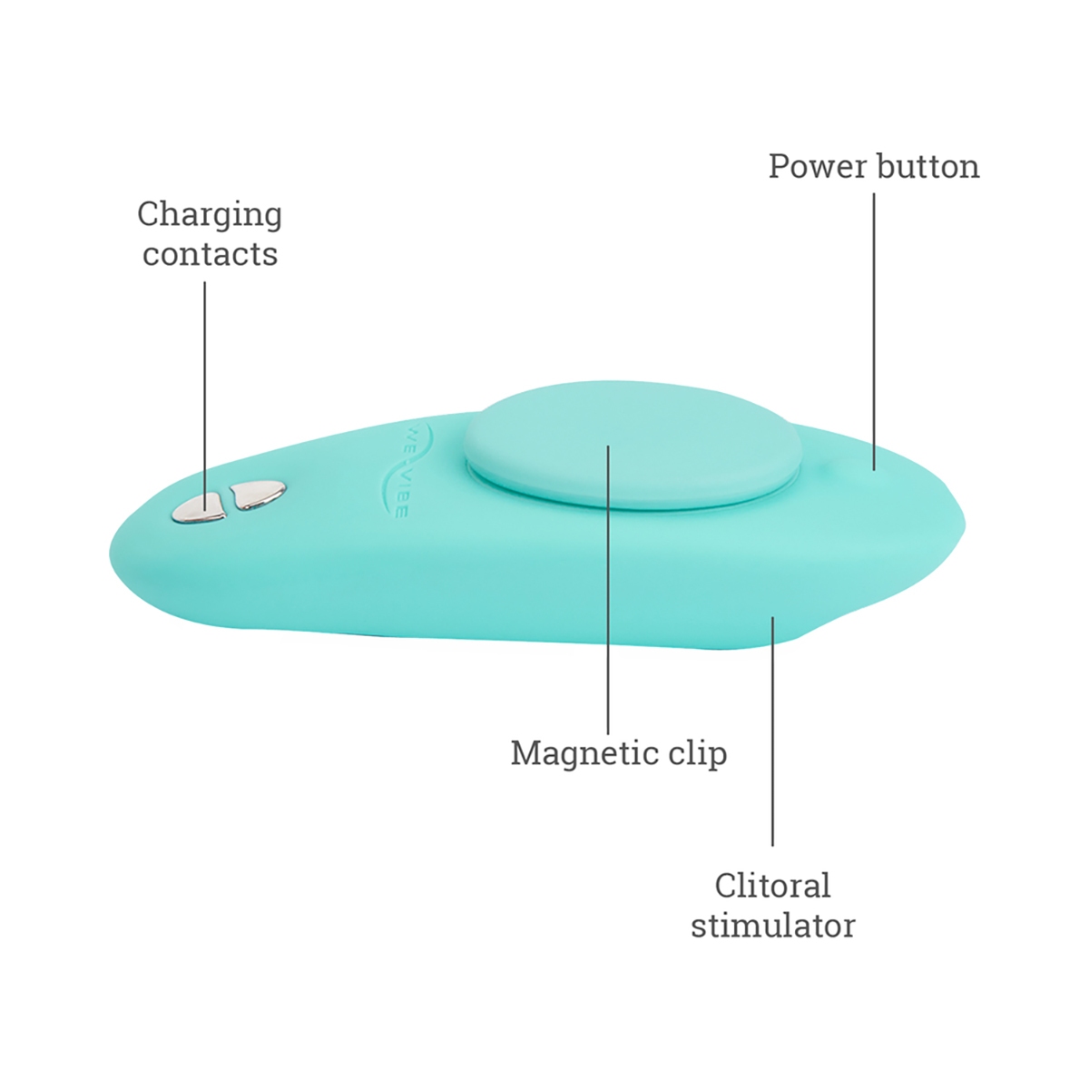 Product image of the Teal We-Vibe vibrator on clean background