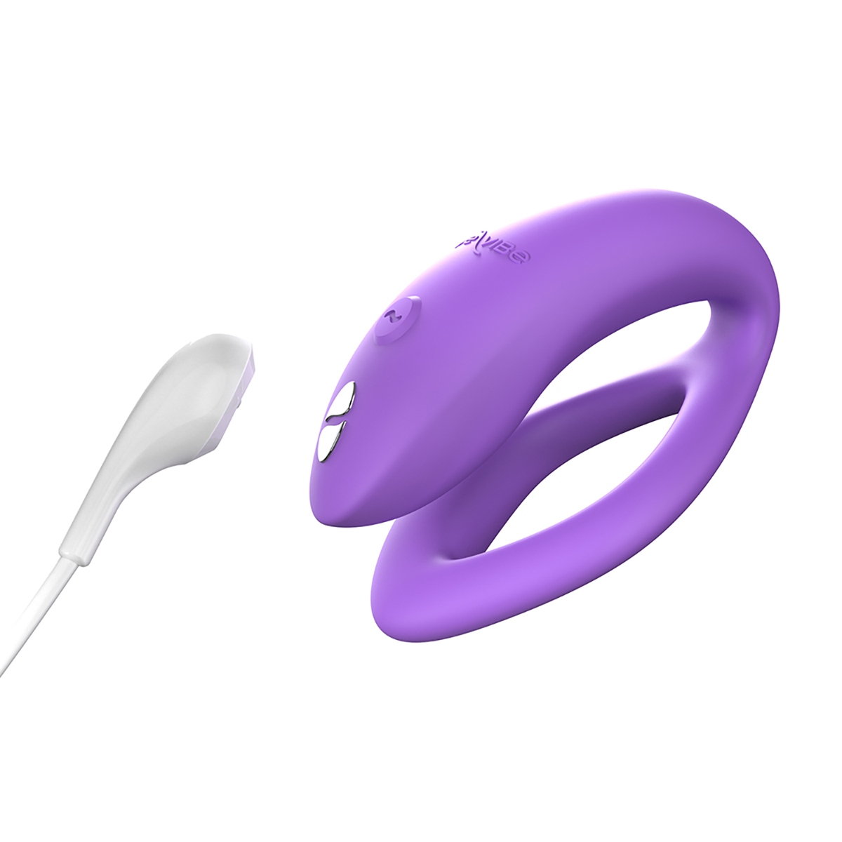 Charging setup for Purple We-Vibe vibrator including cable