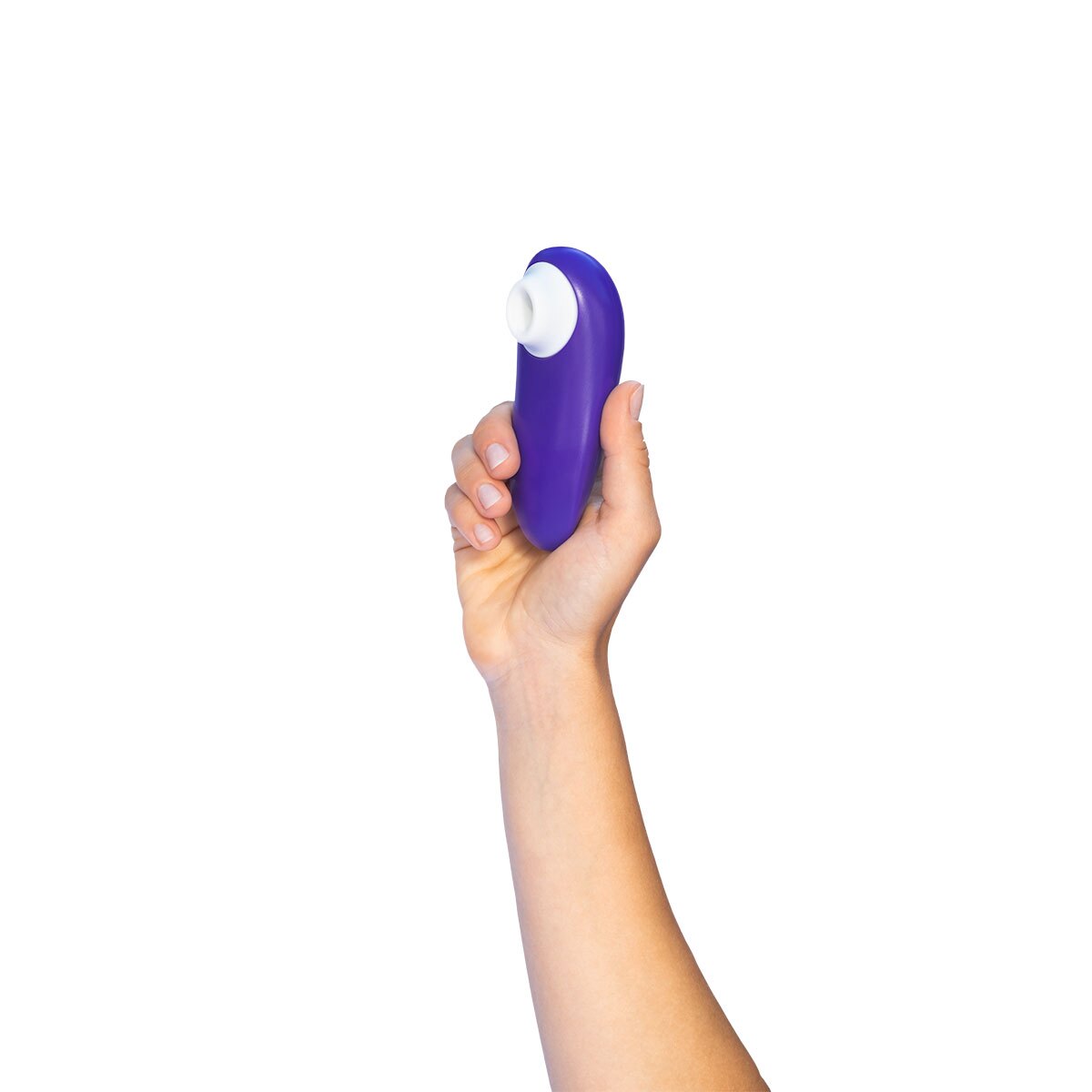 Angled view of the  Womanizer vibrator designed for intimate use