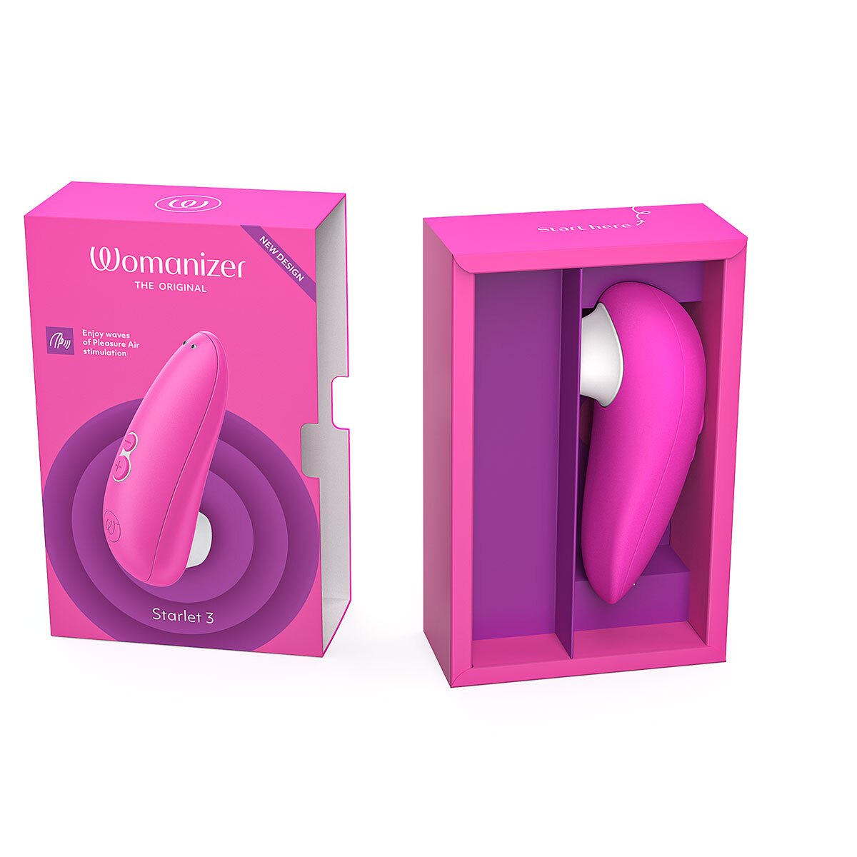 Close-up of the Pink Womanizer vibrator for texture detail