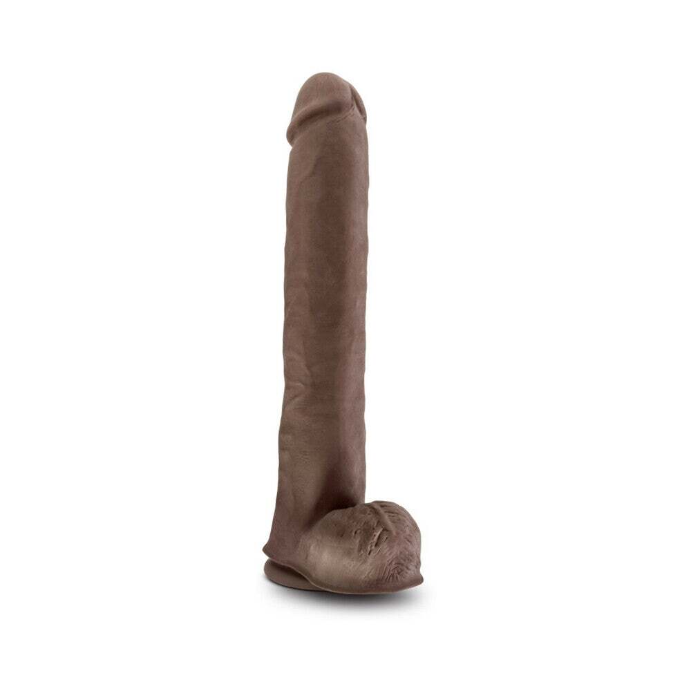 14 inch Dildo from Blush in Dark Brown designed for anal sex with Her or Him