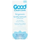 Bottle of 2 oz Water Based Lube Good Clean Love showing clean, lightweight formula