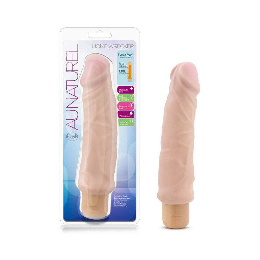 9.5 inch Dildo by Blush in Vanilla Ivory Beige shown for use by Her or Him