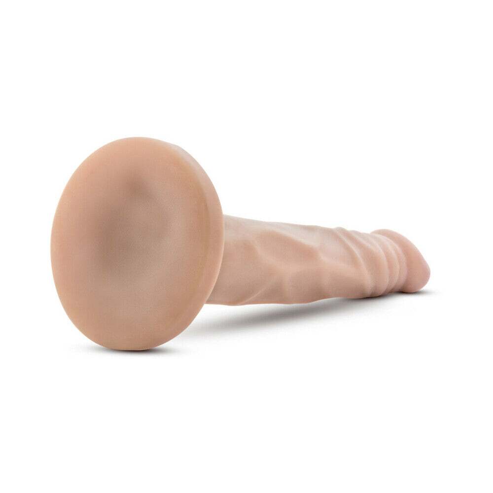 5 inch Dildo by Blush in Vanilla Ivory Beige shown for pegging Her or Him