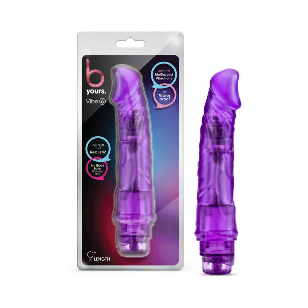 9.25 inch Dildo by Blush in Purple shown for use by Her or Him