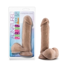 8 inch Dildo by Blush in Tan Light Brown Mocha shown for use by Her or Him