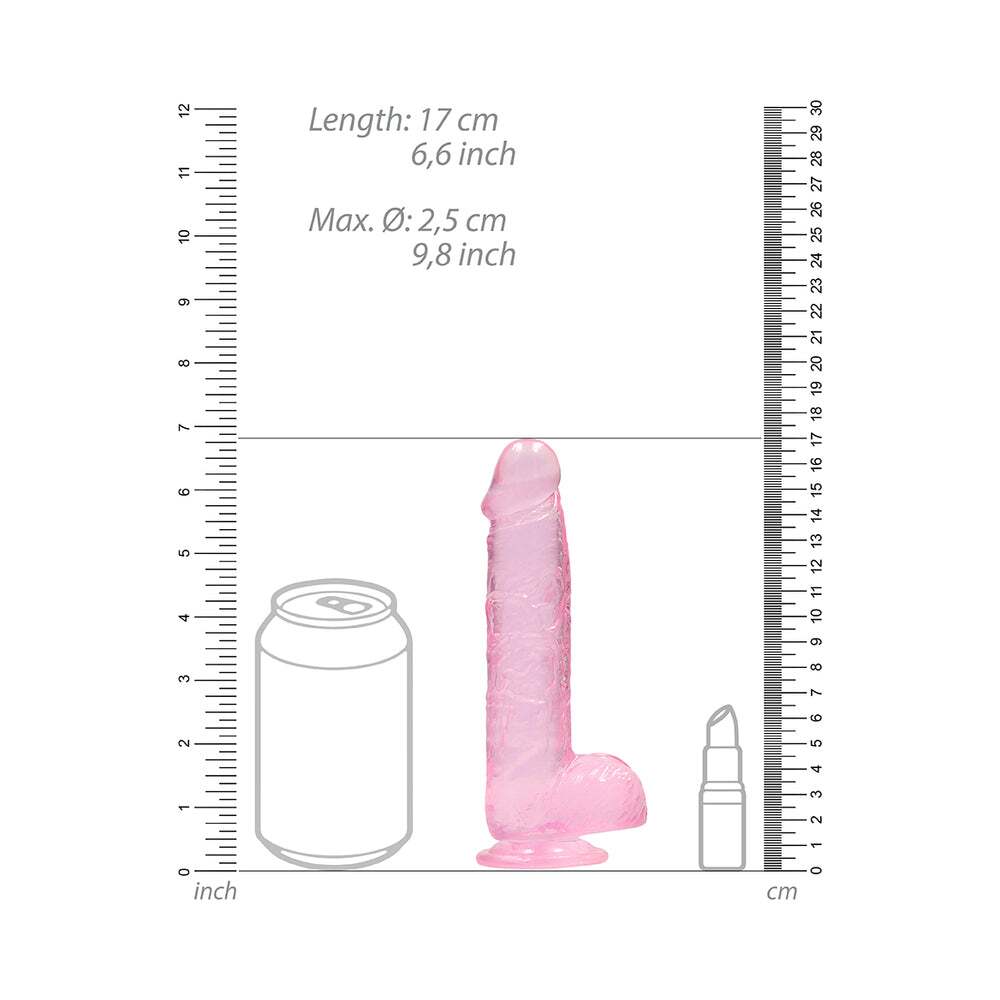 6 inch Dildo by Shots in Light Pink displayed for pegging Him or Her