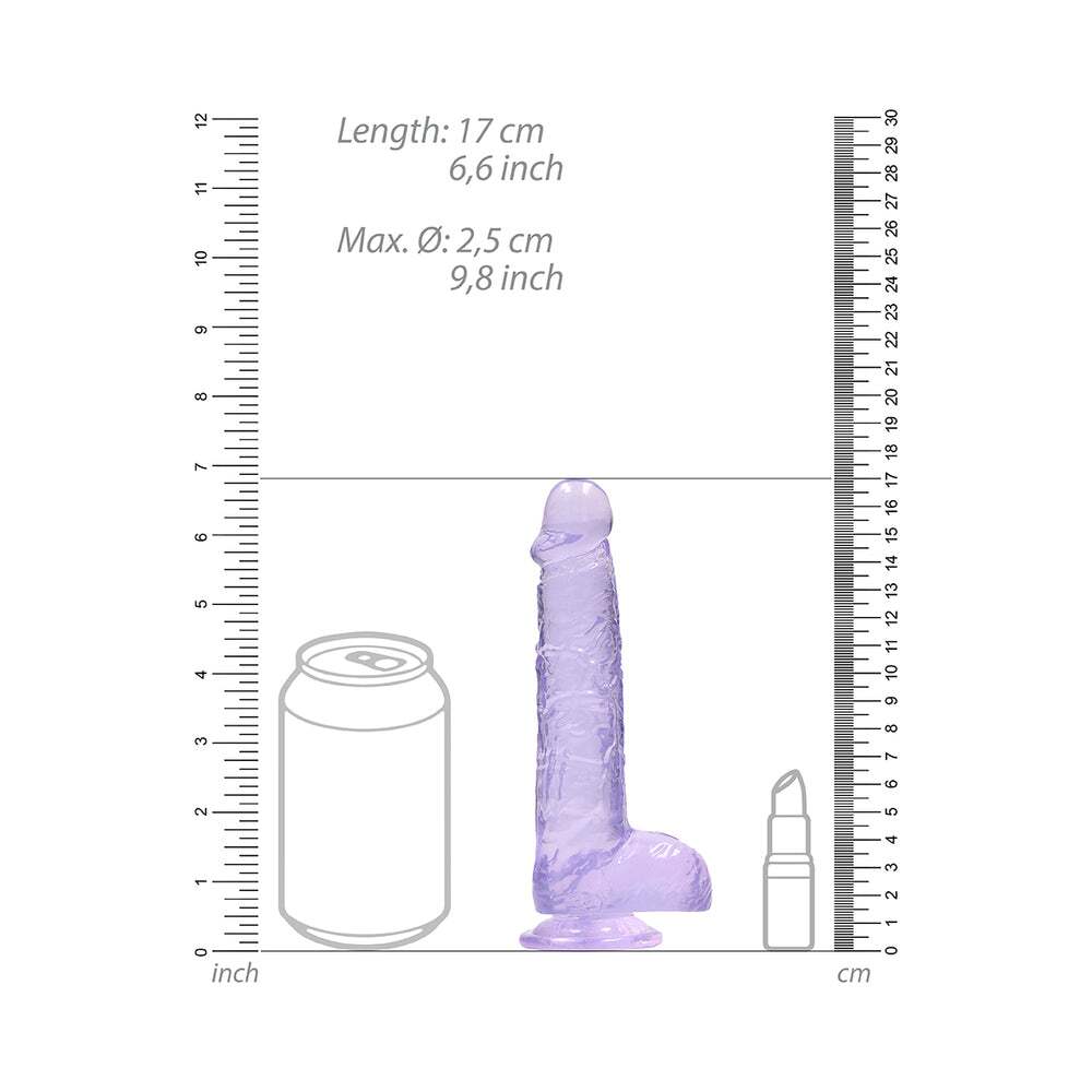 6 inch Dildo by Shots in Light Purple displayed for pegging Him or Her