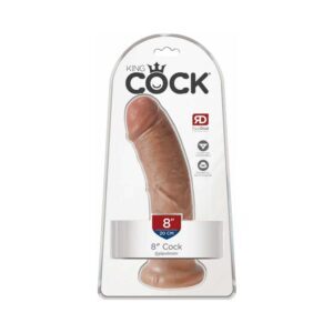 8 inch Dildo Pipedream Tan Light Brown Mocha King Cock Cock Realistic With Suction Cup