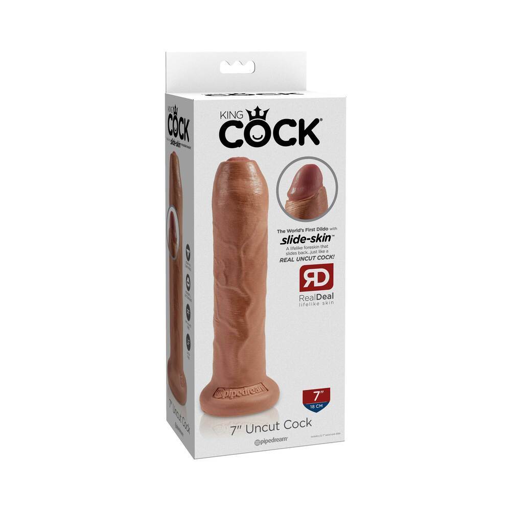 7 inch Dildo by Pipedream in Tan Light Brown Mocha shown for use by Her or Him