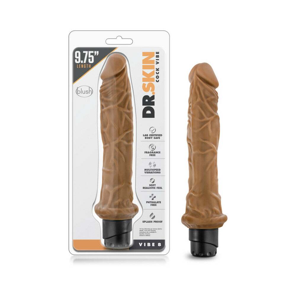 9.75 inch Dildo by Blush in Tan Light Brown Mocha shown for use by Her or Him
