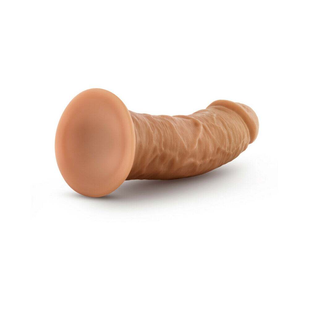 8 inch Dildo by Blush in Tan Light Brown Mocha shown for pegging Her or Him