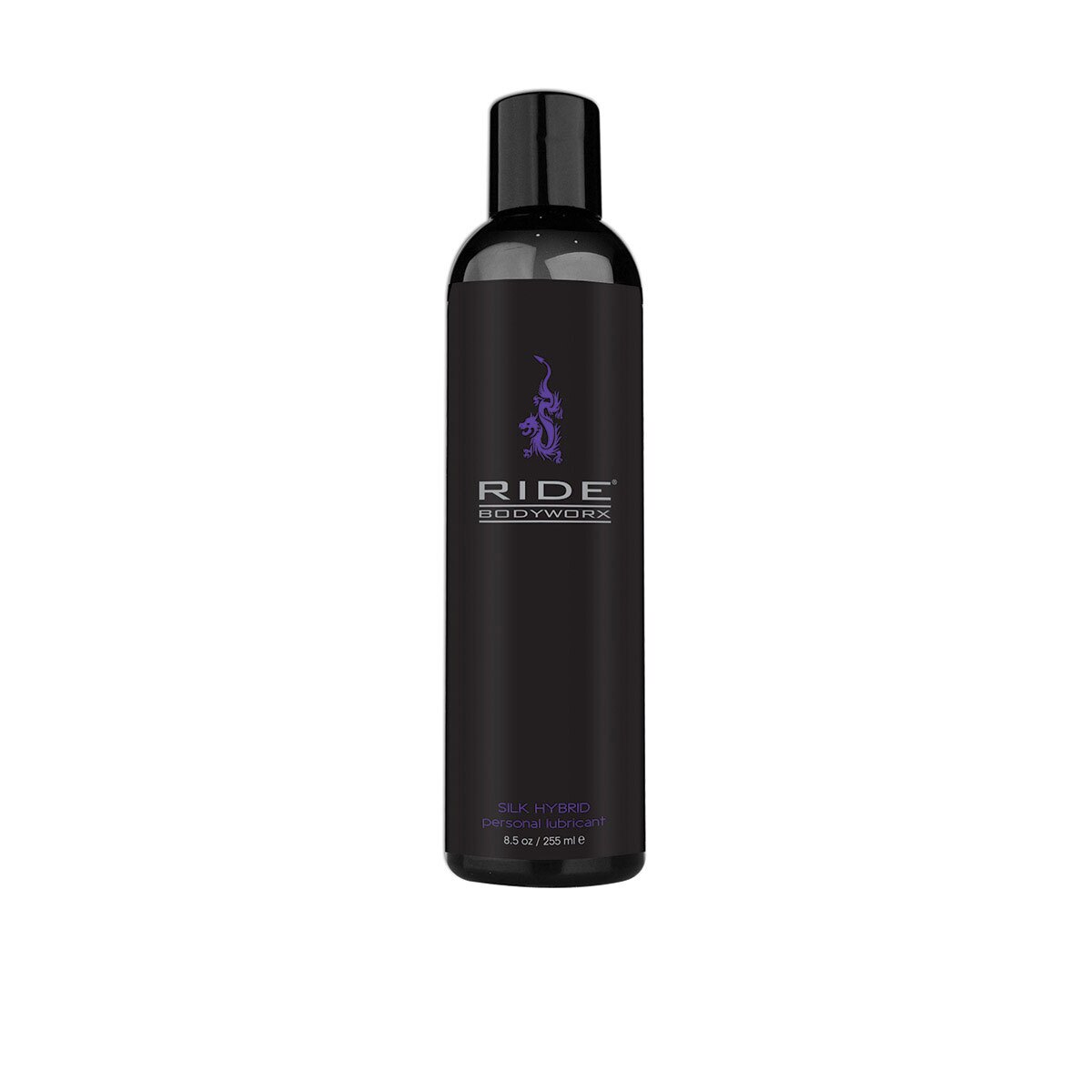 Bottle of 8.5 oz Vegan Lube Sliquid showing plant-powered formula