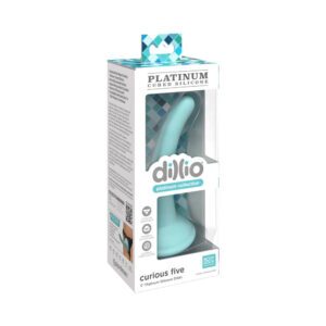 5 inch Dildo Pipedream Teal Turquoise Aqua Dillio Platinum Collection Curious Silicone