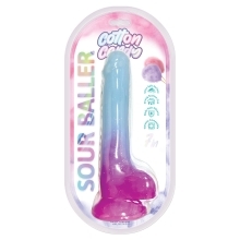 7 inch Dildo by Hott Products in Teal Turquoise Aqua shown for use by Her or Him