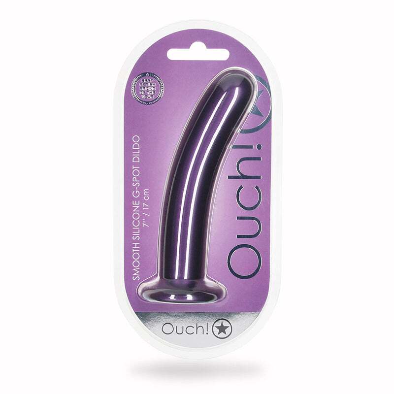 7 inch Dildo by Shots in Purple shown for use by Her or Him
