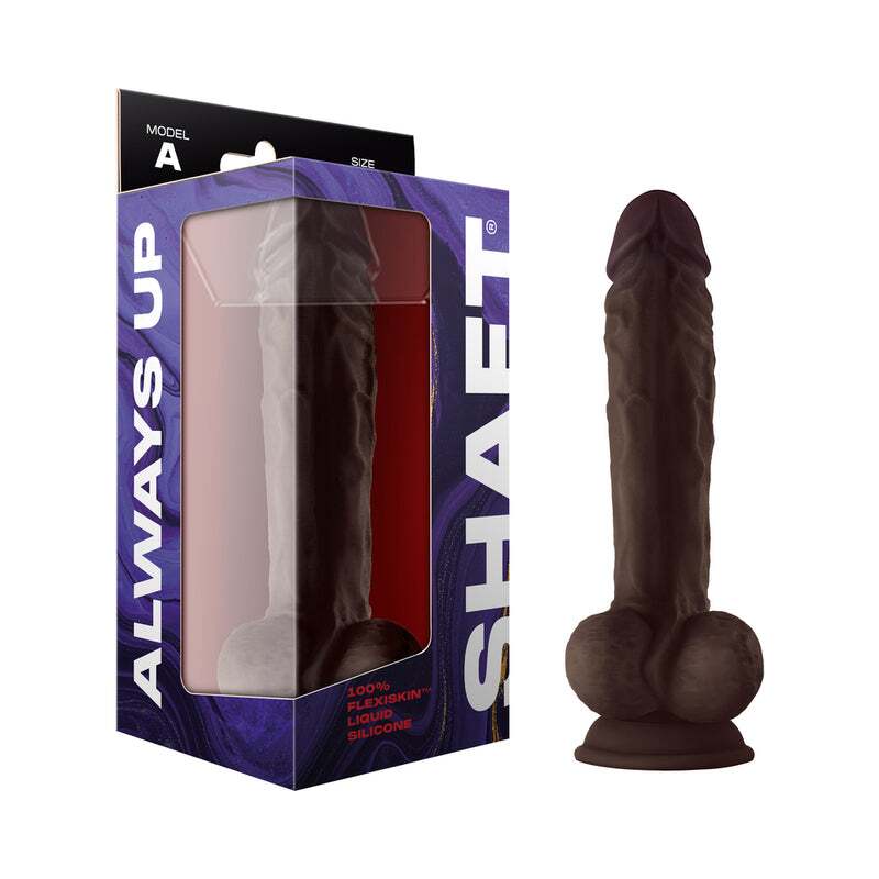 10.5 inch Dildo by Shaft in Brown Chocolate Cocoa shown for use by Her or Him