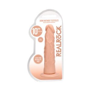 10 inch Dildo Shots Vanilla Ivory Beige RealRock Skin Beige