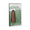 5 inch Dildo by Doc Johnson in Tan Light Brown Mocha shown for use by Her or Him