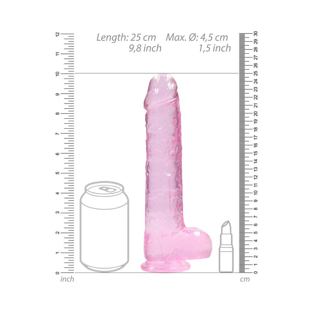 9 inch Dildo by Shots in Light Pink displayed for pegging Him or Her