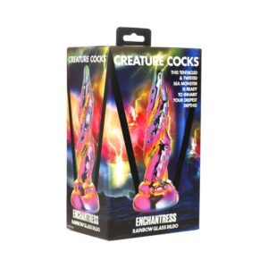 Dildo XR Brands Multi-Color Creature Cocks Enchantress Glass