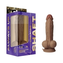 7.5 inch Dildo by Shaft in Tan Light Brown Mocha shown for use by Her or Him