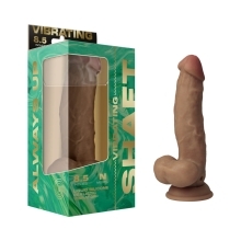 8.5 inch Dildo by Shaft in Tan Light Brown Mocha shown for use by Her or Him