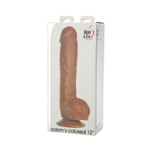 12 inch Dildo by Adam & Eve in Brown Chocolate Cocoa shown for use by Her or Him