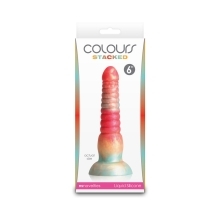 6 inch Dildo by NS Novelties in Multi-Color shown for use by Her or Him