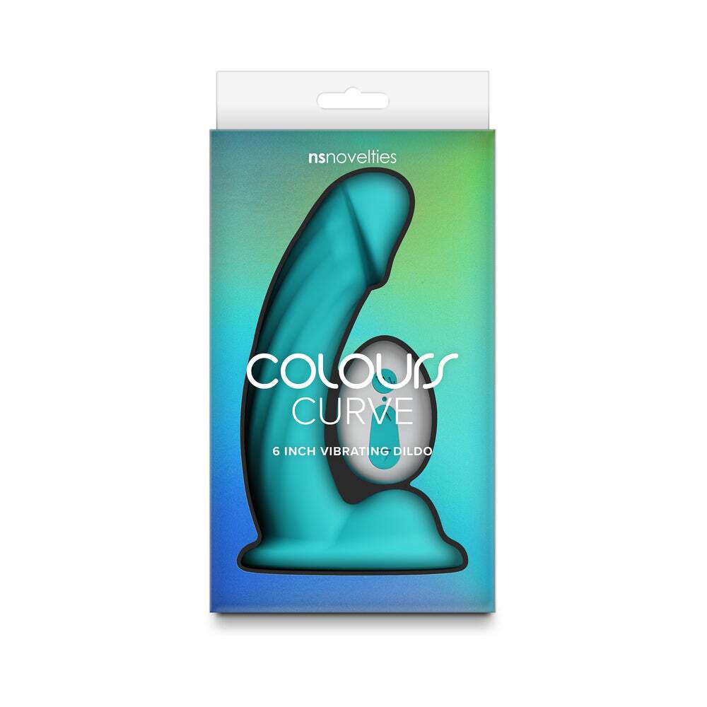 6 inch Dildo by NS Novelties in Teal Turquoise Aqua shown for use by Her or Him