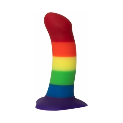 5 inch Dildo by Fun Factory in Rainbow shown for use by Her or Him