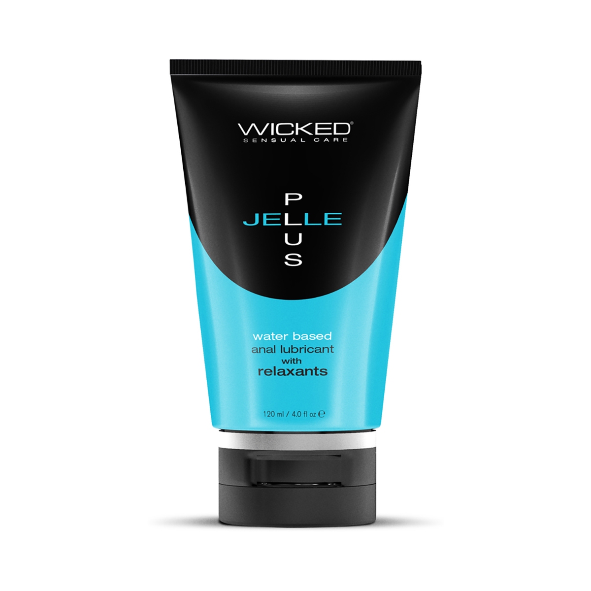 Bottle of  Water Based Lube Wicked Sensual Care showing clean, lightweight formula