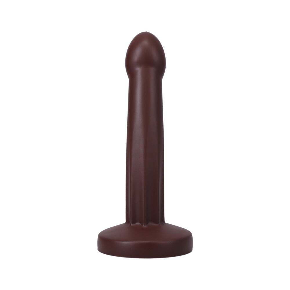 Dildo by Tantus in Brown Chocolate Cocoa displayed for pegging Him or Her