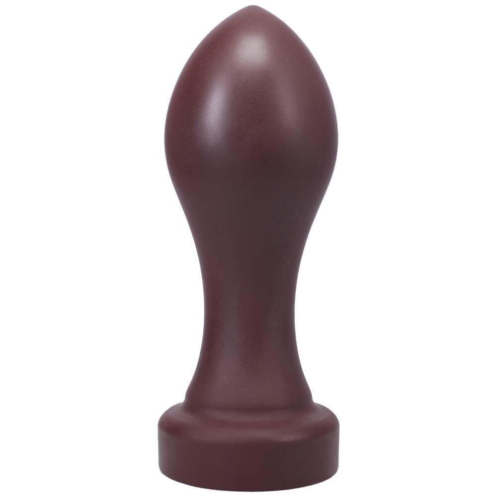 Dildo by Tantus in Wine Red Burgundy shown for use by Her or Him